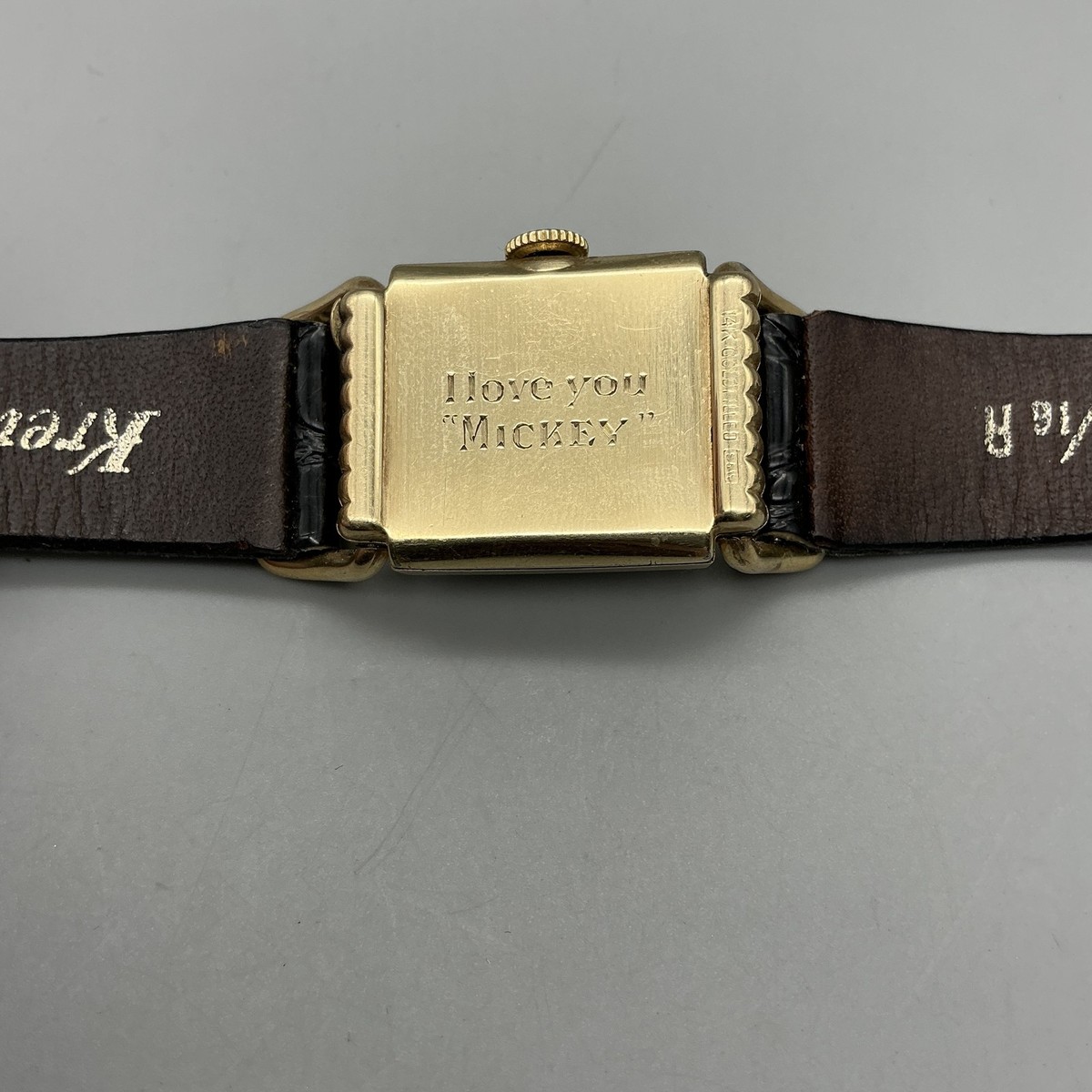 Vintage Lord Elgin Mens Watch 21mm Black Dial 14K Gold  display picture 1