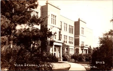 Little Falls MN High School Vintage RPPC Postcard 1933