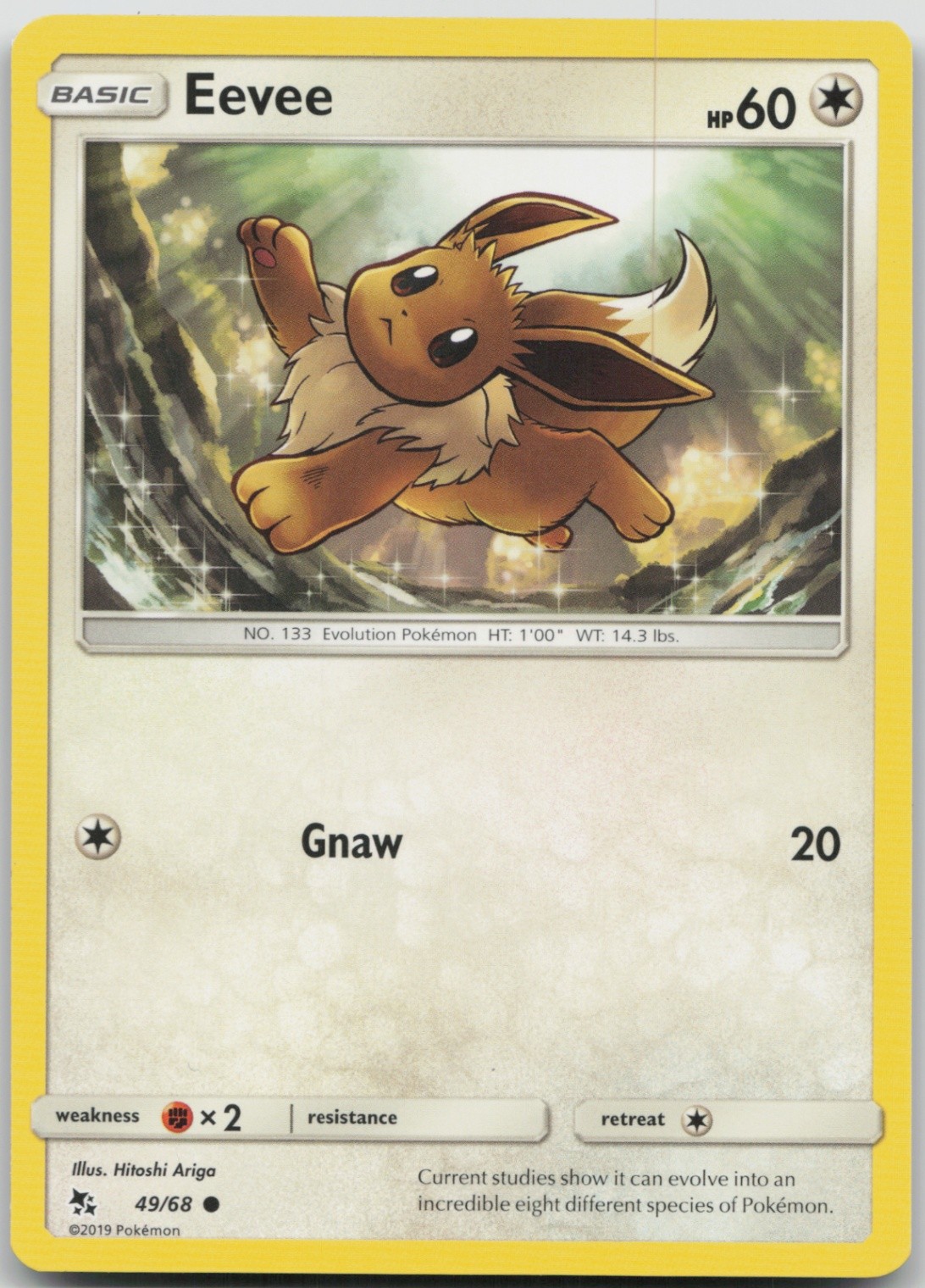 Eevee (49) 49/68 Common Hidden Fates LP Normal