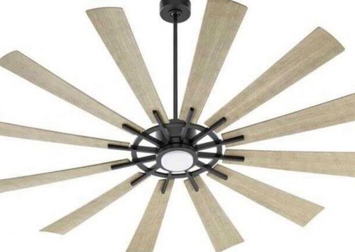 72” Cirque 1 Light Patio Fan, Matte Black/Weathered Gray - 47212-5942 - Picture 4 of 4