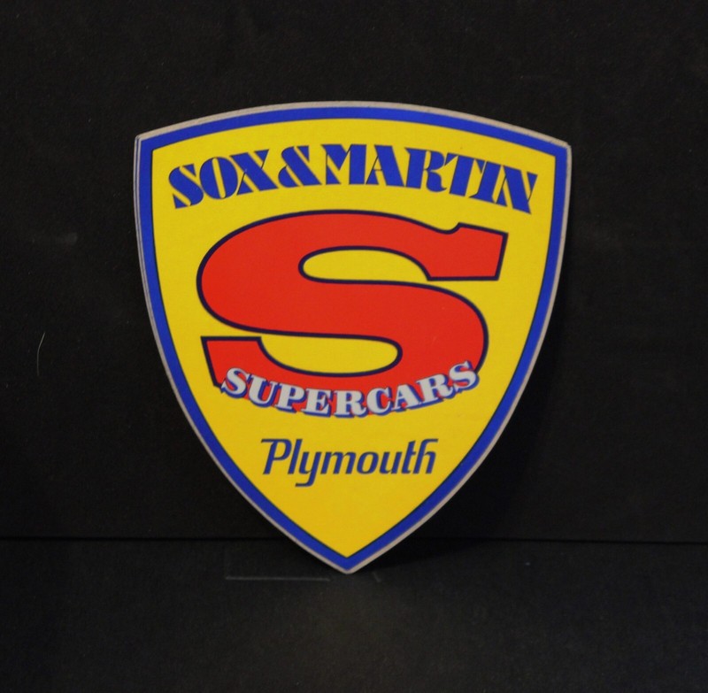Original 1969 Plymouth Sox & Martin Supercars Sticker - Hemi Barracuda NHRA