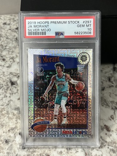 Ja Morant 2019 Panini Hoops Premium Stock #297 Silver Mojo (RC) Grizzlies PSA 10