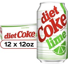 NEW Diet Coke Lime RETRO Soda 12 Pack of 12 fl oz Cans *Limited Edition*