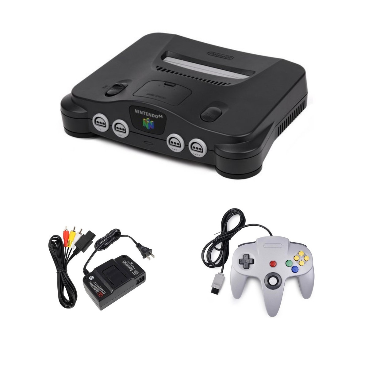 Nintendo 64 Console Refurbed w/ Controllers + Cords + Warranty
