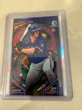 2024 Bowman Chrome Wyatt Langford Prospect Power-Up Texas Rangers Card #PP-3