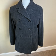 Esprit Sportswear Womens Black/Gray Wool Blen...