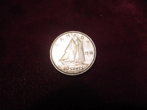 1948 CANADA SILVER 10 CENTS! - KEY DATE!!