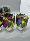 Vintage, Libbey Fruits & Berries Stained Glass Glasses Set of 7 — photo 6