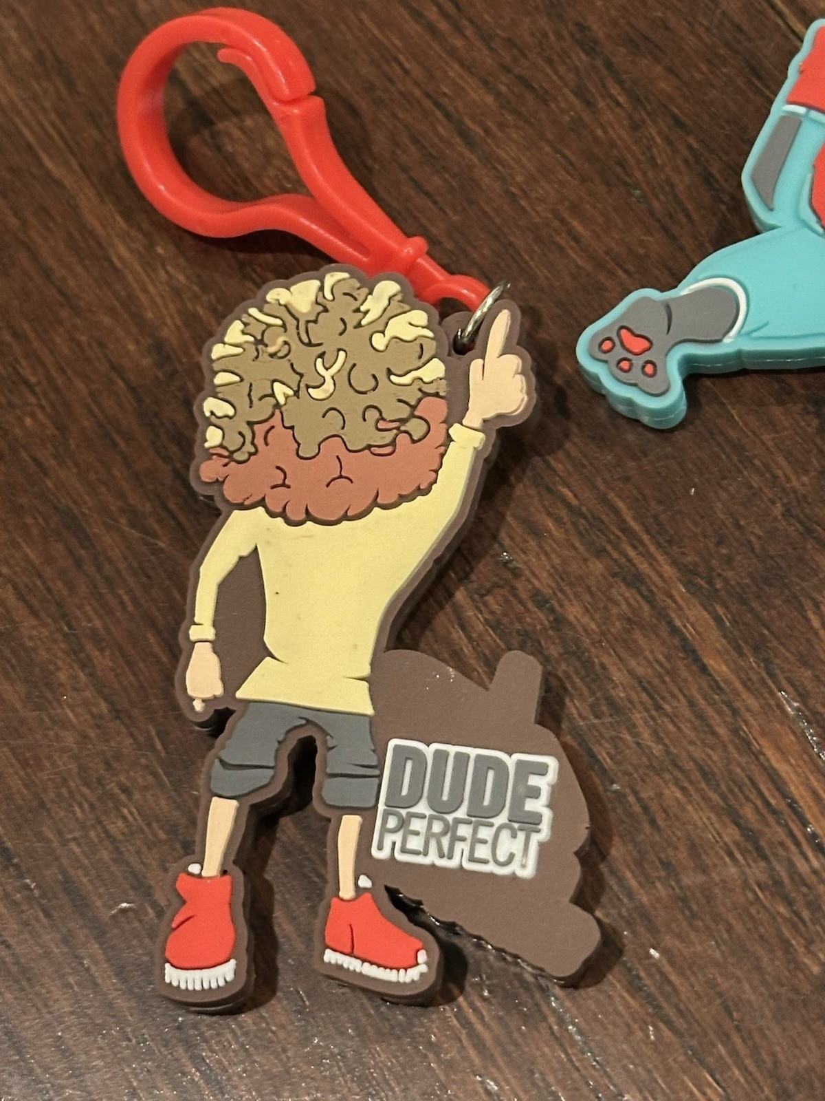 Dude Perfect Keychain Lot of 4 Panda & Ned Forrester Rubber Tags Excellent