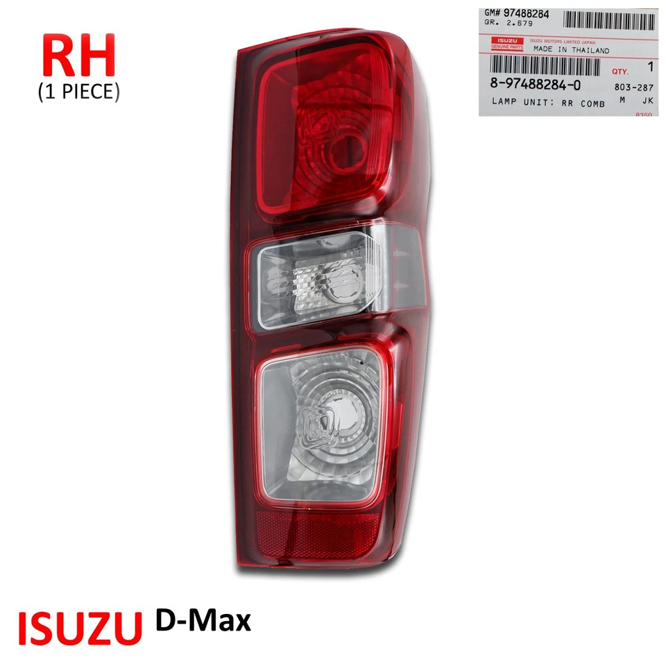 Right Rear Tail Lamp Light Fits Isuzu D-Max 1.9 Spark Cab 2WD Pickup 2020 - 2021 - Image 3 of 4