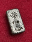 Johnson matthey 5oz 999 Vintage Silver Poured Bar,nice Toner