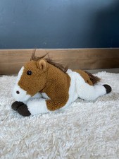 FAO Schwartz Horse Pony Brown And White Plush Stuffed Animal Toy