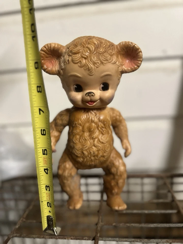 Sun Rubber Co Sunny Teddy Bear 1958 Soft Vinyl Rubber 5 joint poseable - Image 2 of 4