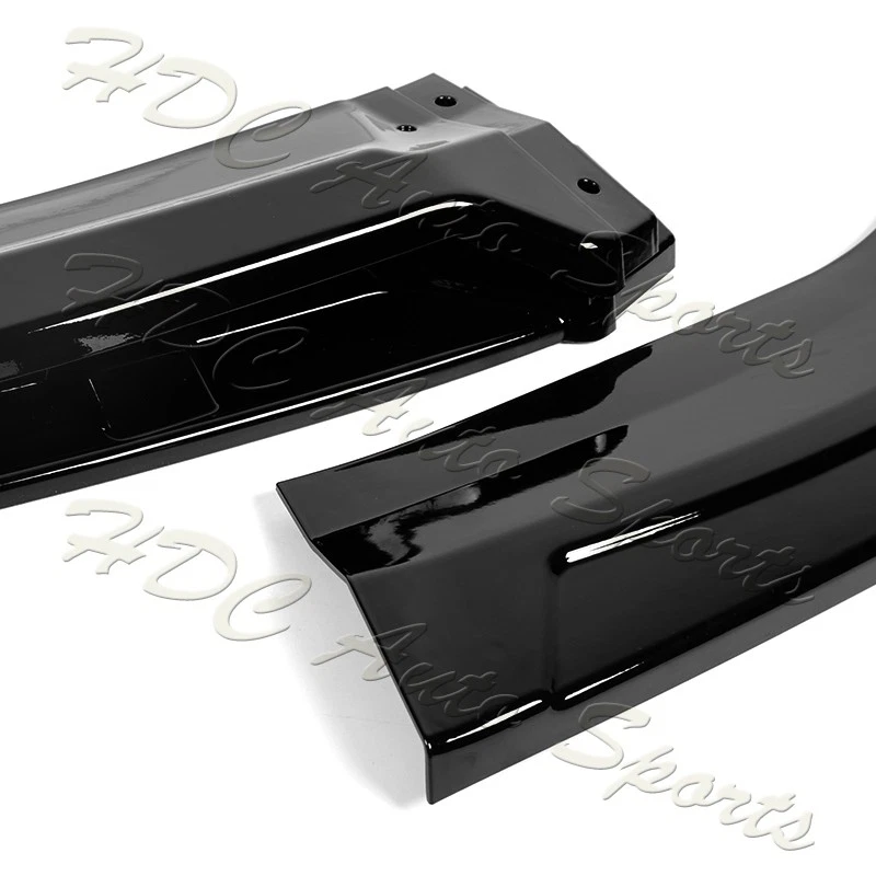Universal configurável de 3 estilos diferentes pintados de preto spoiler dianteiro. - Imagem 2 de 4