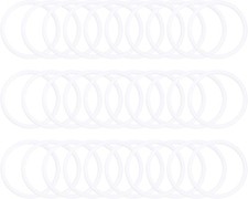 30 Pcs White Plastic Macrame Hoops Rings for DIY Crafts 3.34 Inch