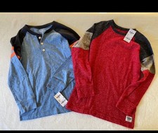 Boys clothing lot size 8 - 3 NWT long sleeve shirts and 1 size 8 grey pant NNB