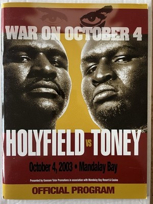Evander Holyfield vs James Toney Boxing Official Program (2003) Mandalay Bay, LV