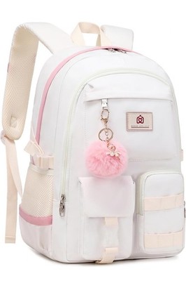  Laptop Backpacks 15.6 Inch School Bag College Backpack Anti Theft Off-white