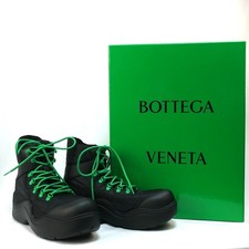 BOTTEGA VENETA PUDDLE ANKLE BOOT BOMBER Lace-Up Boots Size 41 26cm Black 667064