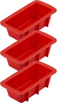 Silikon Mini Brot und Laib Pfannen 3er Set, Antihaft Laib Pfannen - Einfach herausspringen! 