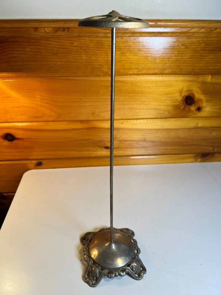 Alto Antiguo Victoriano Hierro Fundido Sombrero Soporte Sombrerería Haberdashery Exhibidor Foto 4 de 4
