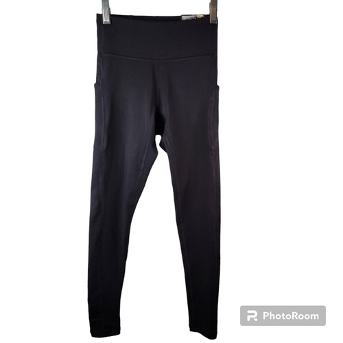 Tek Gear Womens Petite Size PXS Ultrastretch High-Waisted Black Leggings Pockets