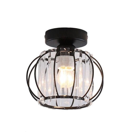 Crystal Chandelier Flush Mount Light Fixture Modern Ceiling Lamp Aisle Hallway