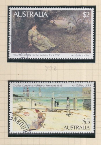 1974 Animals Paintings to $4 $5 $10 UPU Australia CTO Lot (See 2 Scans) - Picture 2 of 2