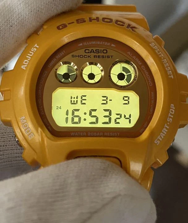 CASIO G-SHOCK DW-6900SB-9JF Yellow Digital Mens Watch Used 221015019