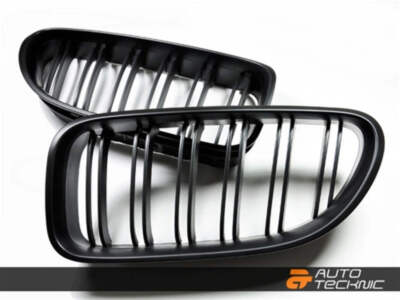 AUTOTECKNIC BM-0612-MB Dual-Slats Stealth Black Front Grilles - F06 Gran Coupe /