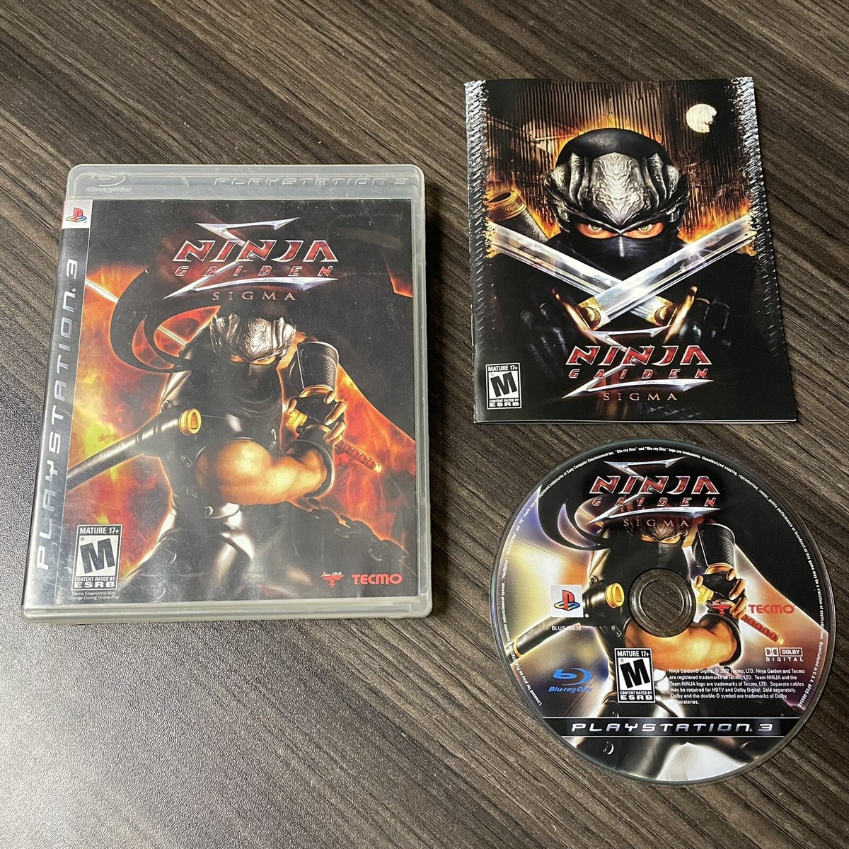Ninja Gaiden Sigma PlayStation 3 PS3 COMPLETE Disc+Case+Manual+Reg