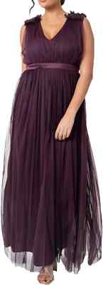Maya Deluxe EGM01-ST-BERRY-10 Lila Gr. 38 Damen Abendkleid UVP: 99,90  (2412)
