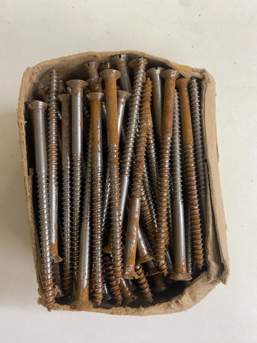Box Steel Countersunk Screws 4 1/2" x 14 Nettlefolds GKN Slotted Full Box of 144 - Picture 19 of 24