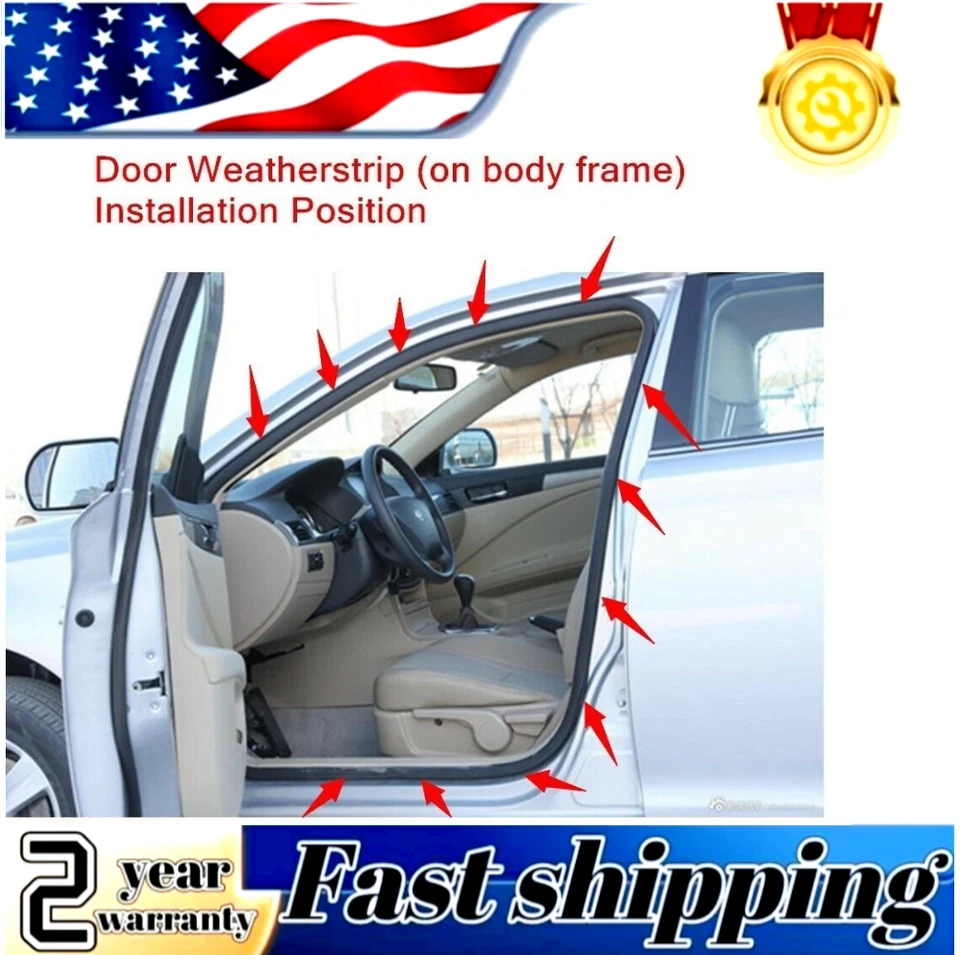 Rear R L Door Rubber Weatherstrip Seal On Body For Honda Accord Sedan 2013-2017 - Image 2 of 4