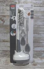 Oxo Tot Water Bottle Brush and Straw Cup Cleaning Brushes 4 Piece Set NEW