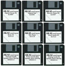 Akai S5000 / S6000 Floppy Disk 18 Disks Horizon 1 and 2 Set