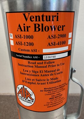 Souffleur D'air Pneumatique Venturi ASI-1000 - 1/2 NPT, Neuf, Pour Atelier