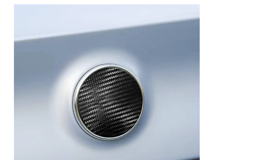 Carbon Fiber Emblem Suitable For Alfa Romeo REAR Decorative Emblem white