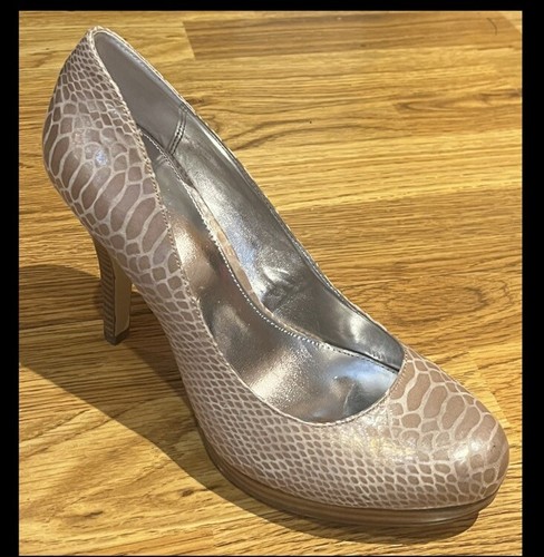 Alfani Women's Tan Faux Leather Snake Print Heels Maddy Shoes Size 8M - NWOB - Picture 12 of 17