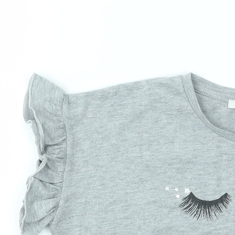 George Girls Grey Cotton blend T-Shirt Size 10-11 Years image 5