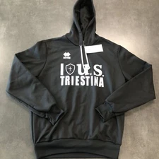 Errea Hoodie Black Football Soccer Size XL I Love U.S. Triestina New With tags