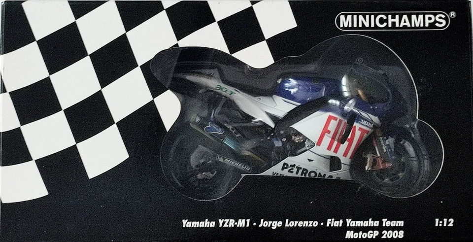 MINICHAMPS 1:12 YAMAHA YZR-M1 JORGE LORENZO MOTOGP 2008 - Photo 4/4
