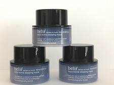 Lot of 3 x Belif AQUA BOMB Sleeping Mask 10ml / 0.33oz each 30 mi /1 oz Total