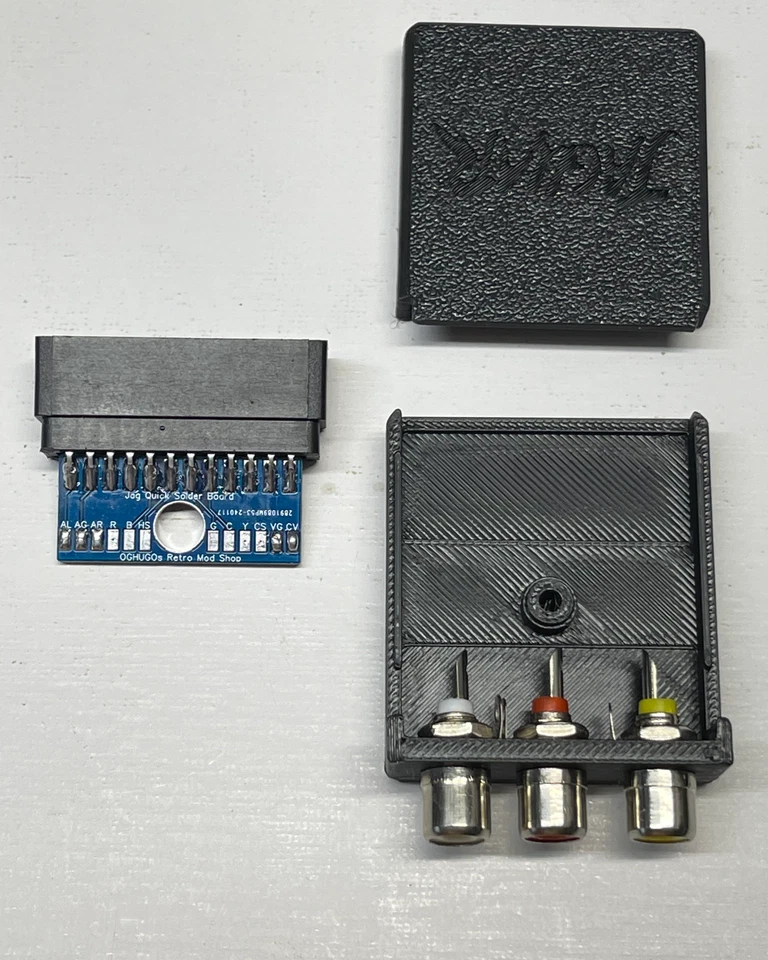 Atari Jaguar AV Composite Stereo RCA Card Edge Connector Free ship - Image 3 of 4