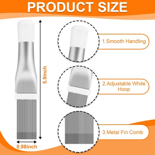 4 Pieces Air Conditioner Condenser Fin Cleaning Brush, AC Coil Cleaner Fin Comb - Picture 3 of 5
