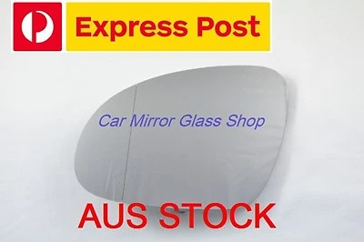 LEFT PASSENGER SIDE VW GOLF MK5 2004-2008 MIRROR GLASS WITH HEATED BACK PLATE