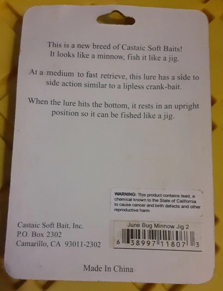 Castaic Cebo Suave June Bug Minnow Cebos de Pesca Lubina Crappie Foto 2 de 3