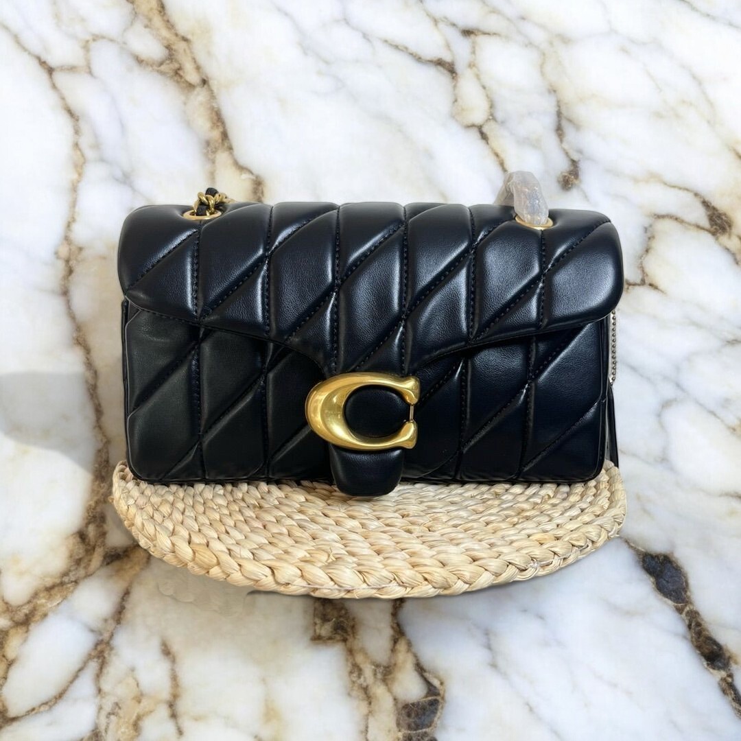 タビー 26 キルティング ブラック アウトレット CP150 tws COACH Tabby Shoulder Bag 26 Quilted Black Gold CP150 Outlet