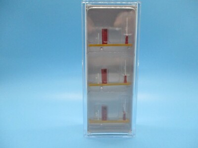 JTC N SCALE ENTRY/EXIT KIOSK (3) - CURB ISLAND W/GATE & CAMERAS! - RED - NEW!