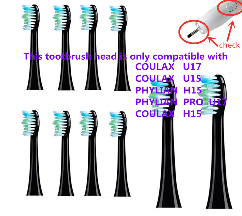 10x Brush Heads for COULAX U17/15 & PHY-LIAN H15 & PHY LIAN PRO U17 GUN10